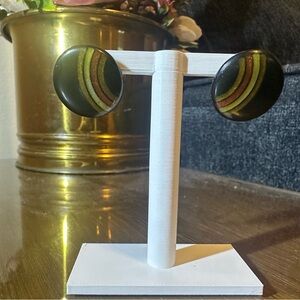 American Vintage Black and Gold Striped Earrings